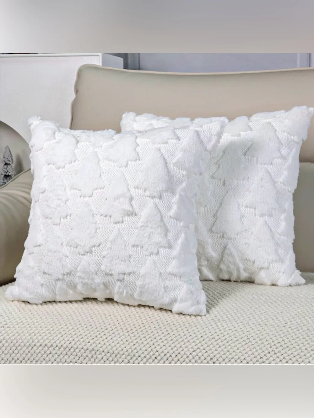Christmas Tree Textured Pillow Covers